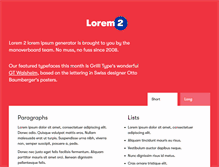 Tablet Screenshot of lorem2.com